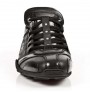 Black leather man sneaker shoe