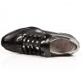 Black leather man sneaker shoe