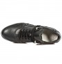 Black leather rock sneakers