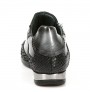 Black snake leather sneakers