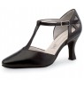 Black leather salomé dancing shoe