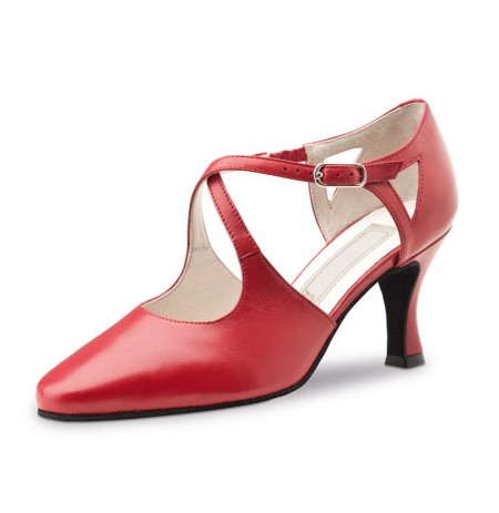 Fire red closed toe ballroom dancing heels