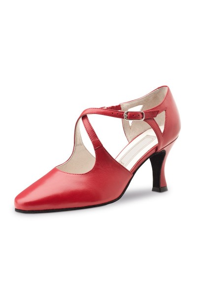 Red closed toe dancing shoe