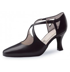 Classic black closed toe dancing shoe