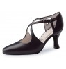 Ladies classic black closed toe tango shoes