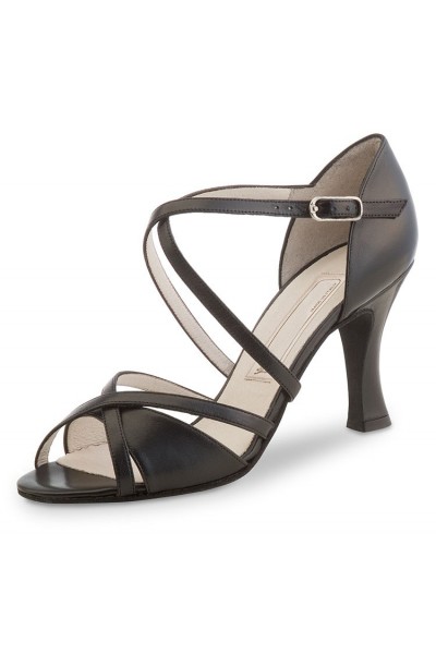 Elegant black leather dancing shoe Elegant black leather dancing shoe