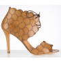 Yaninna Designer Camel leather vintage shoe