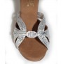 Elegant silver snake leather bride shoes