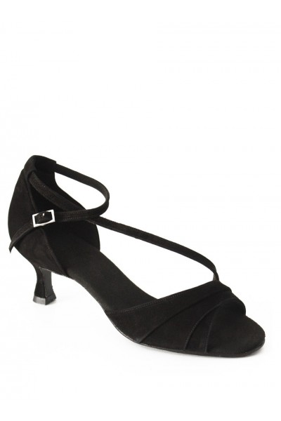 Elegant black leather comfort shoe