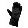 Black'n white leather motorcycle gloves carbon protections