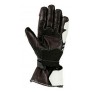 High protection Black'n white leather motorcycle gloves 