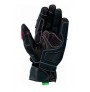 Red leather motorcycle gloves high protection