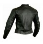 Woman Black leather bike jacket 