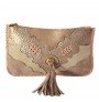 Western leather crossbody bag with fringes