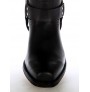 Custom made - Black leather western boots with bridles