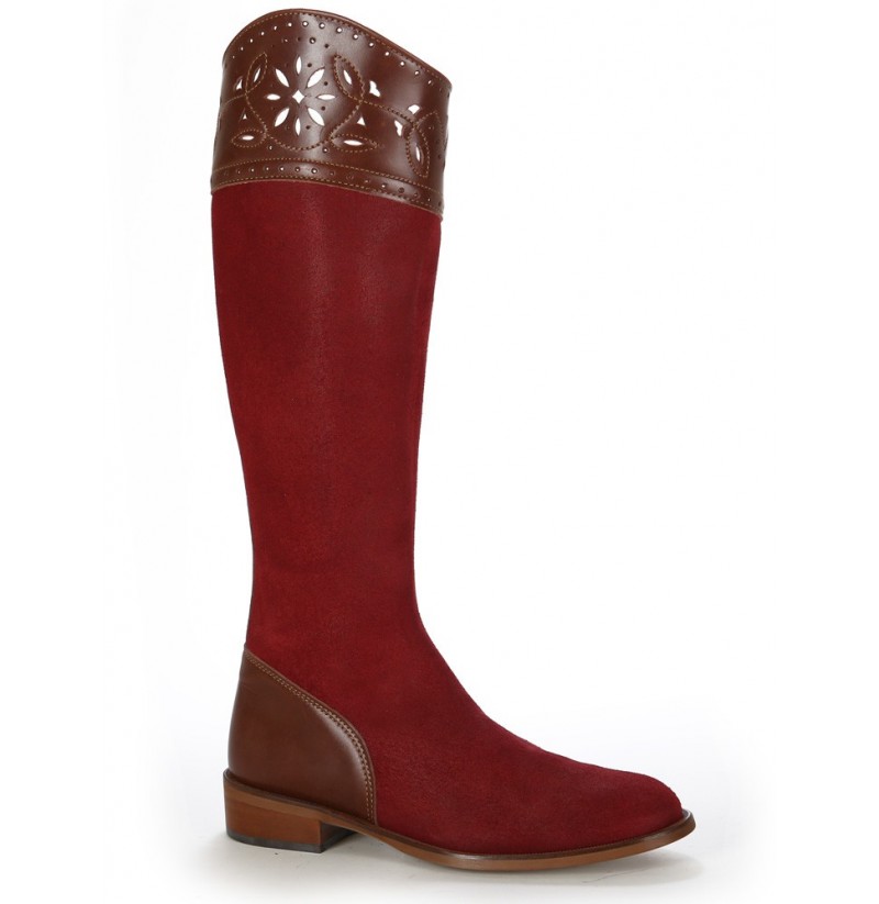 red leather riding boots