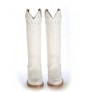 White leather high cowboy boots 