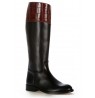Two-tone leather horse riding boots