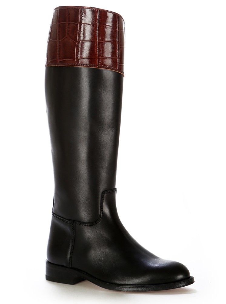 2 tone riding boots
