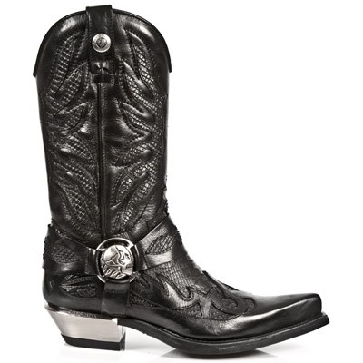 Metal heeled top cowboy boots