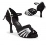 Black & silver Latin dance shoes