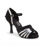 Black & silver Latin dance shoes