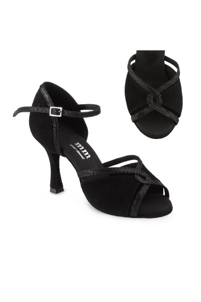 Black & silver leather dance shoes Black & silver leather dance shoes