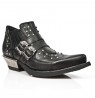 Black studded rock men shoes