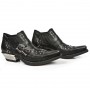 Black studded rock men shoes