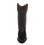 Black leather cowboy boots