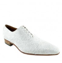 White lace formal shoes for men 