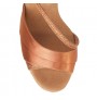 Elegant natural satin and glitter dancing shoe