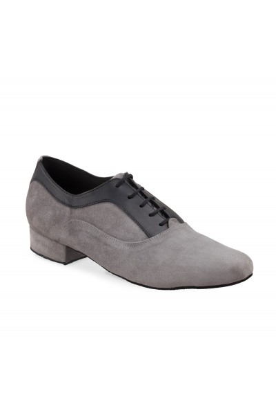 Grey & black leather dancing shoes for men Grey & black leather dancing shoes for men