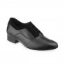 Elegant black men's leather dancing shoes 