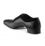 Elegant black men's leather dancing shoes 