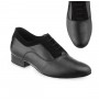 Elegant black men's leather dancing shoes 