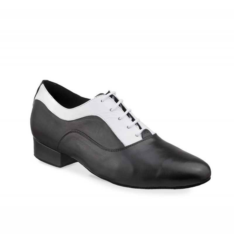 ?Elegant black & white men's leather dancing shoes Mens ballroom dance shoe