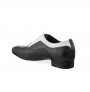 Elegant black & white men's leather dancing shoes 