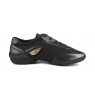 Unisex black leather dance sneakers