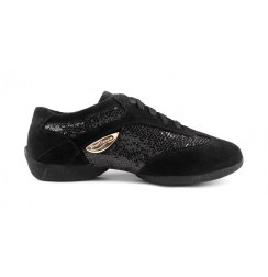 Women's Black glitter dance sneakers