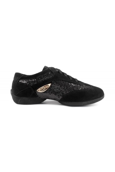 all black glitter shoes