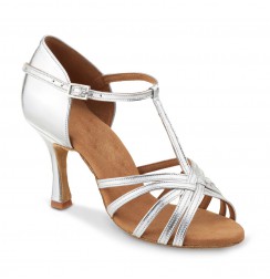 Elegant silver sandals heels