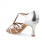 Elegant silver sandals heels
