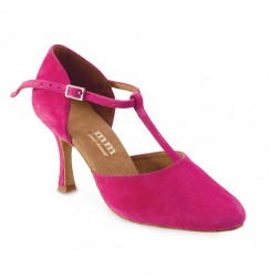 Fuchsia T-strap heels