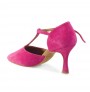 Fuchsia T-strap heels