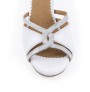 Elegant white and silver bride heels
