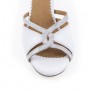 Elegant white and silver bride heels