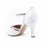 Elegant white and silver bride heels