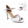 Elegant white and silver bride heels