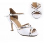 Elegant white and silver bride heels